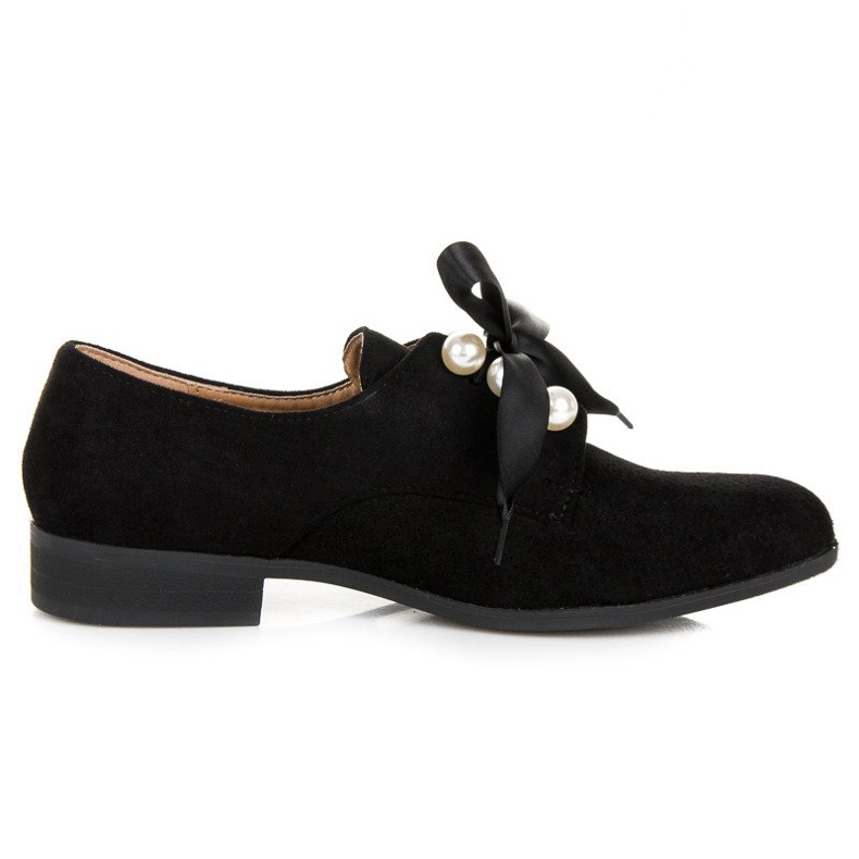 Bestelle Suede shoes with pearls black Bestelle Suede shoes with pearls black