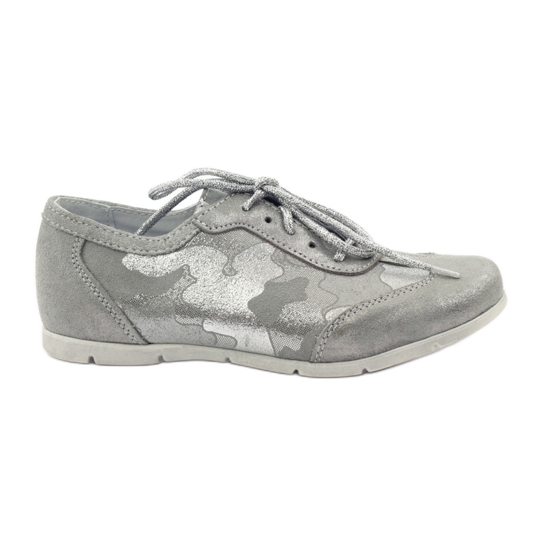 RenBut Leather sports boots. Silver lace -up shoes grey RenBut Leather sports boots. Silver lace -up shoes grey