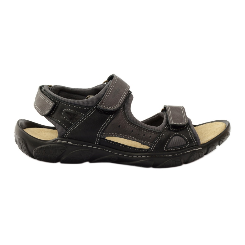 Naszbut 043 velcro leather sandals black grey Naszbut 043 velcro leather sandals black grey
