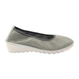Leather shoes for women loafers Filippo 045 grey