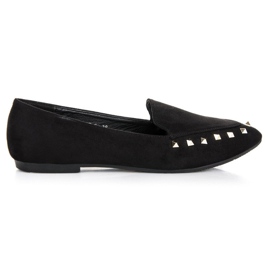 Slip-on shoes with studs black