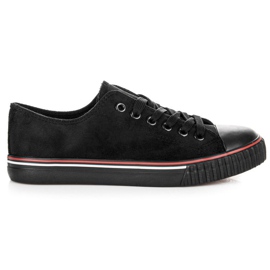 Suede sneakers black