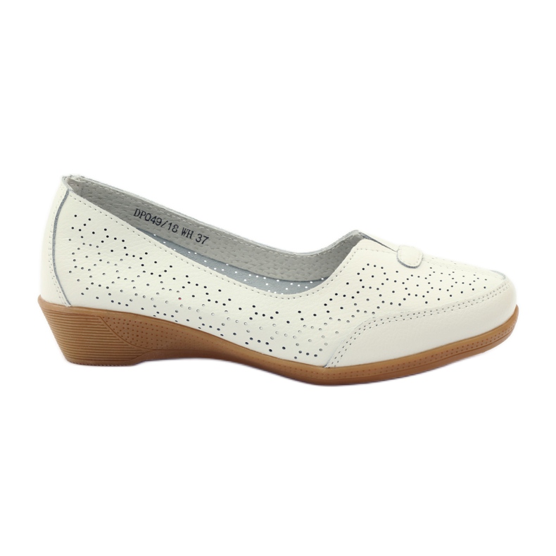 Vinceza leather loafers white