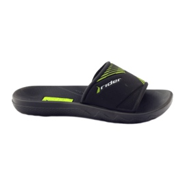 Boys' leisure slippers Rider black green Boys' leisure slippers Rider black green