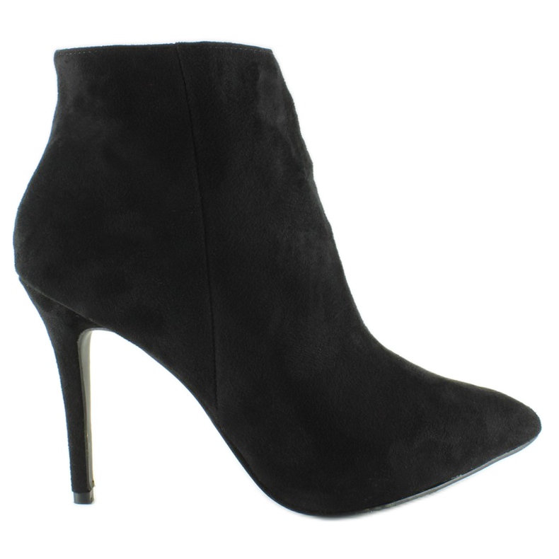 Smooth Boots On A High Heel Suede 8862 Black