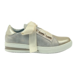 Creepers leather insole Filippo shoes grey golden