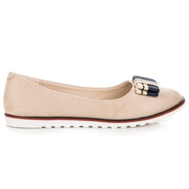 Suede ballerinas brown