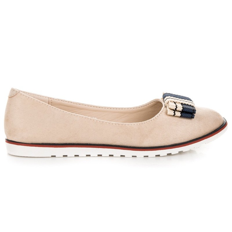 Suede ballerinas brown