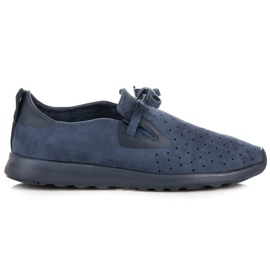 Kylie Suede Openwork Slipons blue Kylie Suede Openwork Slipons blue