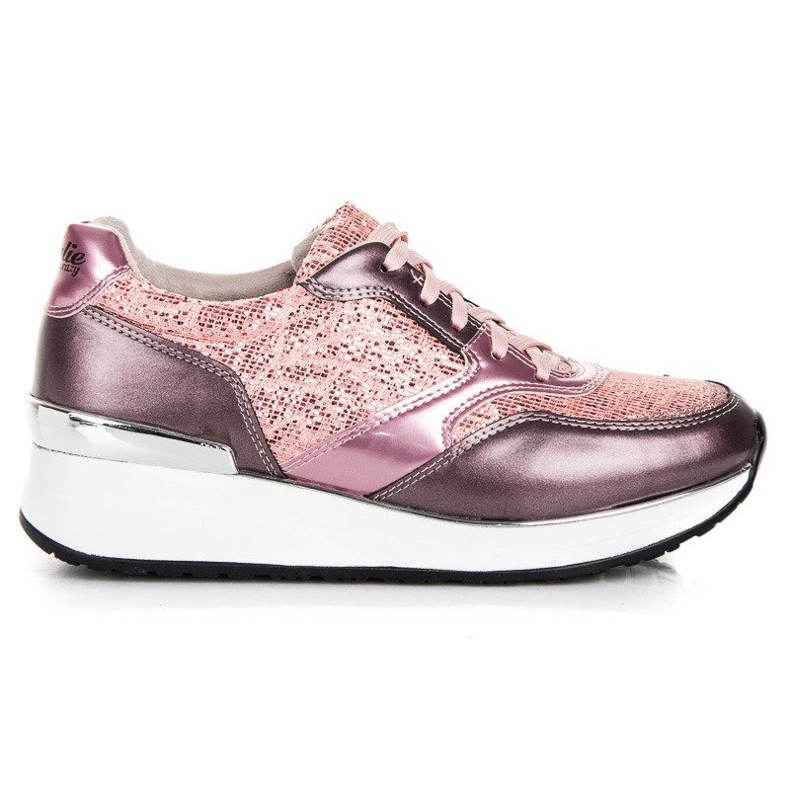 Kylie Sport Shoes With Glitter pink