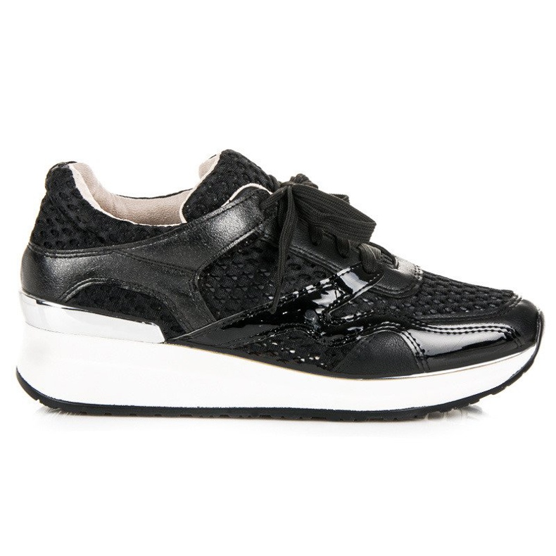 Kylie Black Sneakers With Mesh