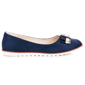 Suede ballerinas blue