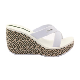 Women's wedge Ipanema 82288 slippers white brown green