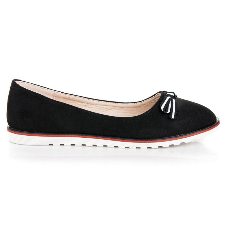 Suede ballerinas black