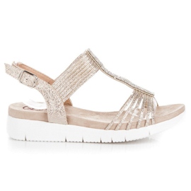 Kylie Sandals With Crystals yellow
