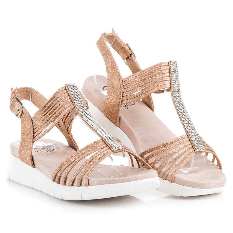 Kylie Sandals With Crystals brown