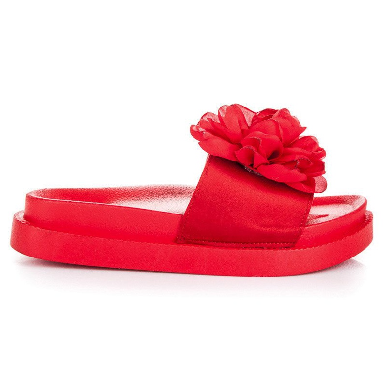 Seastar Flowers women's slippers red