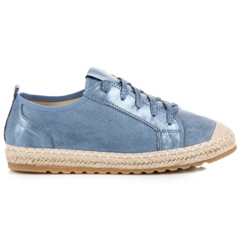 Seastar Lace-up Suede Espadrilles blue