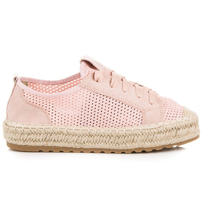 Seastar Openwork Espadrilles On The Binding pink