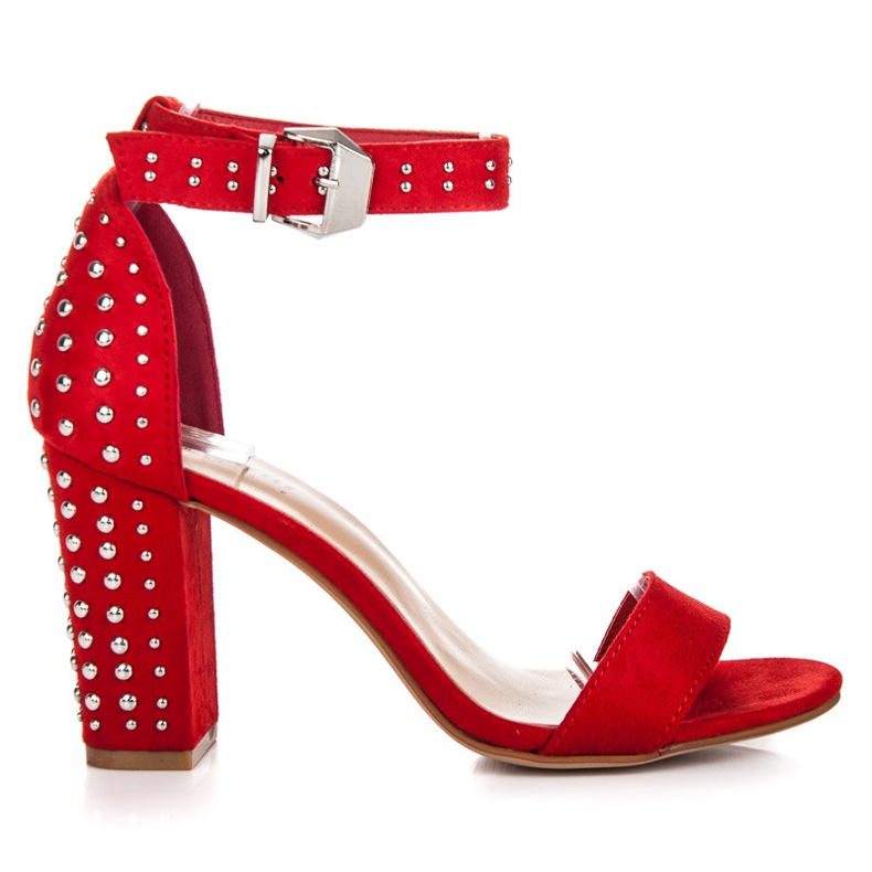 Seastar Suede sandals on a post red