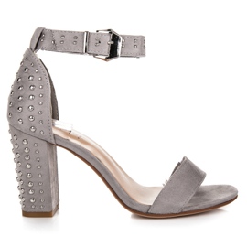 Seastar Suede sandals on a post grey