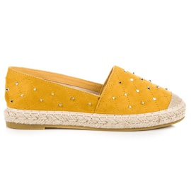 Coura Quilted suede espadrilles yellow