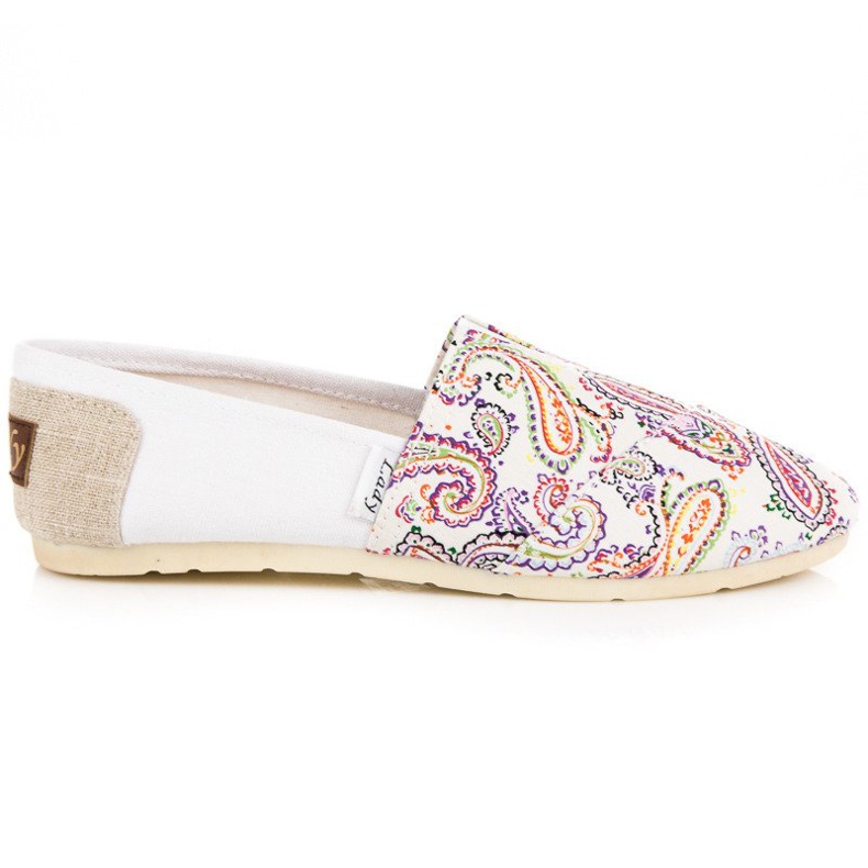 L. Day Espadrilles With Ethnic Pattern white
