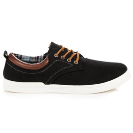 Tied men's sneakers black