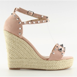 Espadrilles on wedges pink 100-862SC pink Espadrilles on wedges pink 100-862SC pink