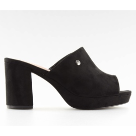 Black FLD-3K41 black high heels