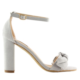Gray high-heeled sandals 118-11 gray grey Gray high-heeled sandals 118-11 gray grey
