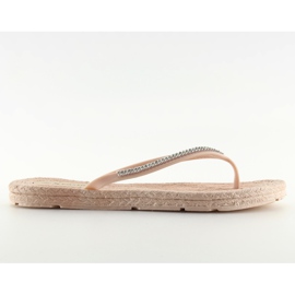 CK40P Carnation beige rubber flip-flops