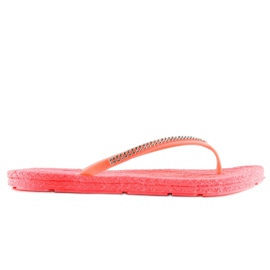 Flip-flops, rubber roses CK40P Coral pink
