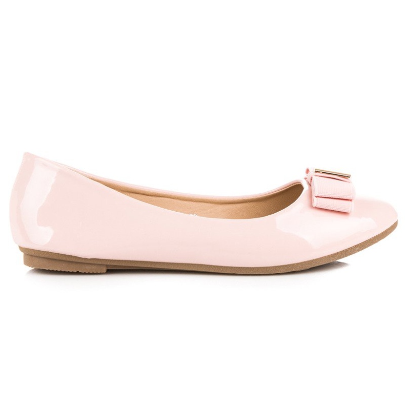 Comer Pink lacquered ballerinas