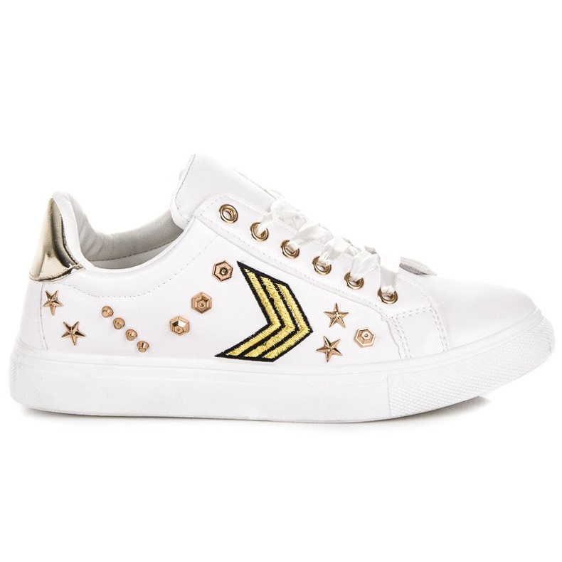 Fashionable military sneakers white