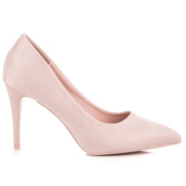 Powder Suede Heels pink