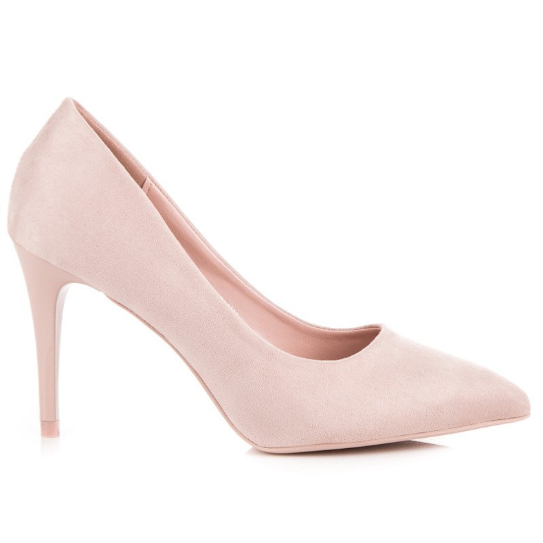 Powder Suede Heels pink