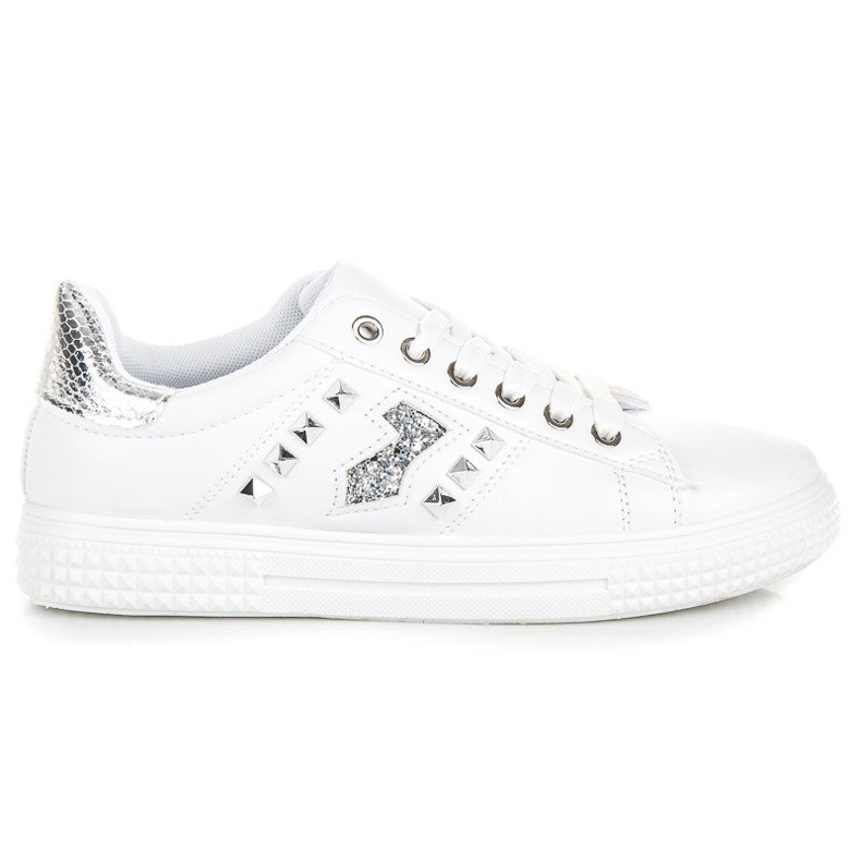 Fashionable Sneakers On The Binding white