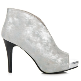 Vinceza Open toe boots grey