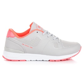 Ax Boxing Gray sports shoes for women orange grey pink