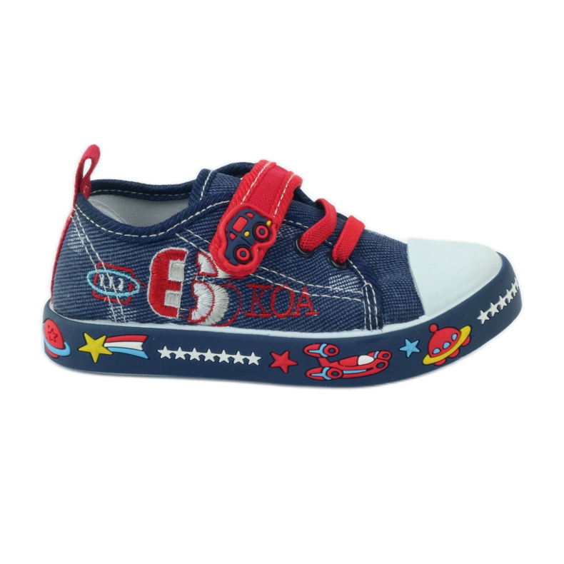 American Club American leather insole sneakers navy blue red