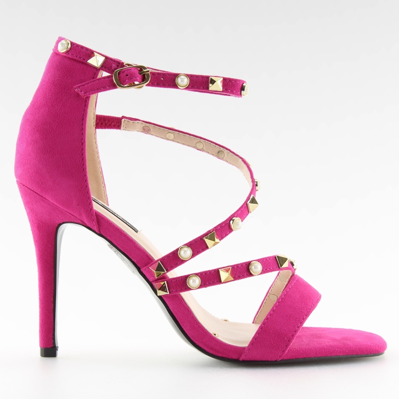 Fuchsia sandals on a high heel L6099 Fushia pink