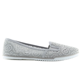 Gray lace slipony MN70 gray grey