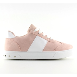 Pink women's sports shoes R243 pink white