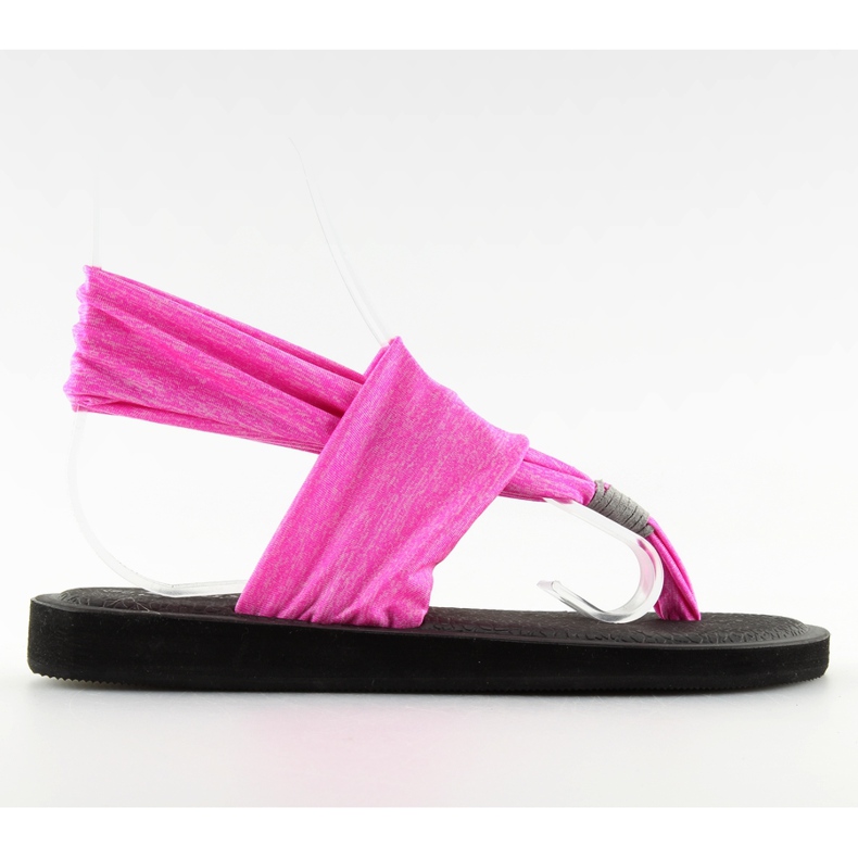 Pink fushia cotton flip-flops