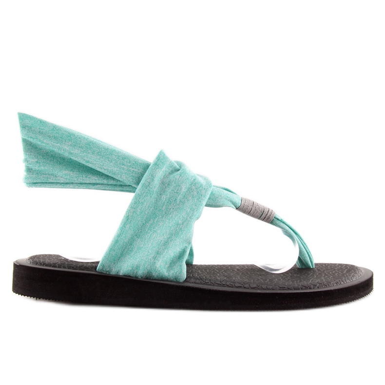 Sandals, cotton, mint green Sandals, cotton, mint green