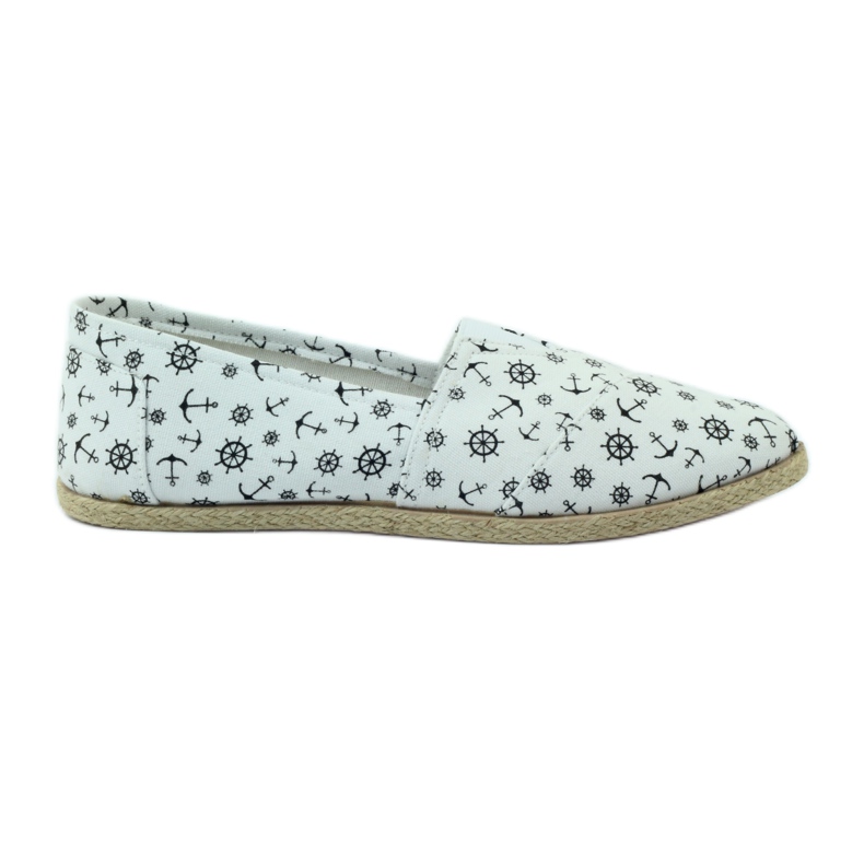 McKey Ballerinas espadrilles with a pattern white black