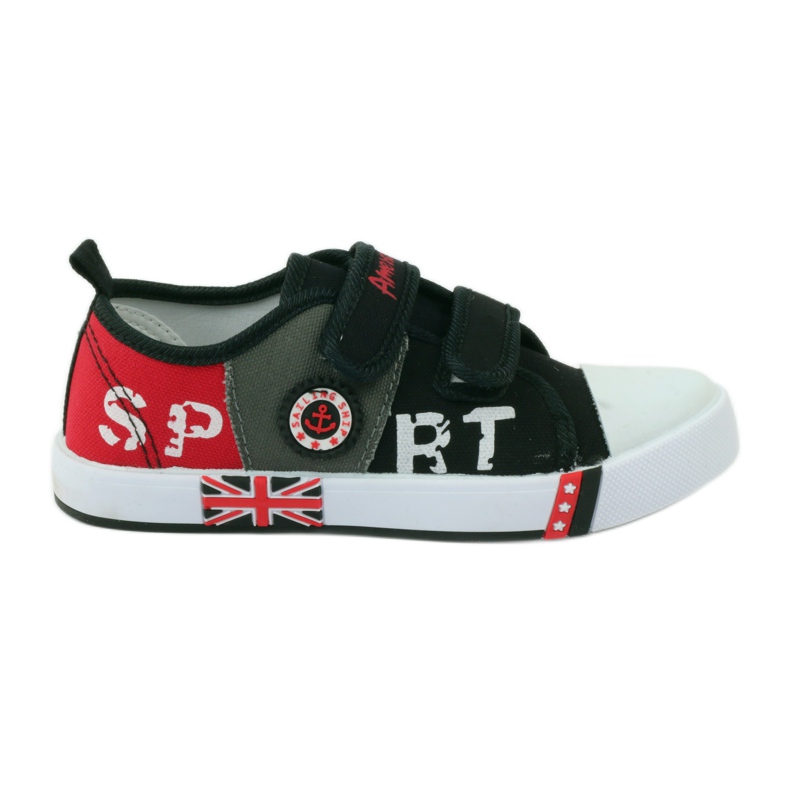 American Club American children's sneakers leather sneakers red grey black