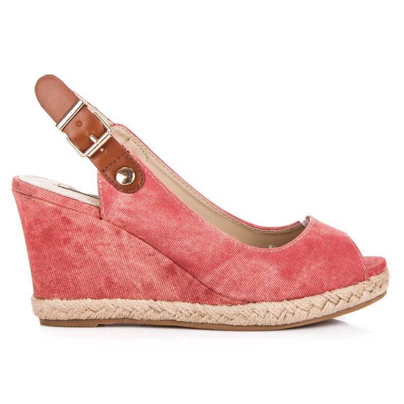 Rax Max Comfortable wedge sandals red