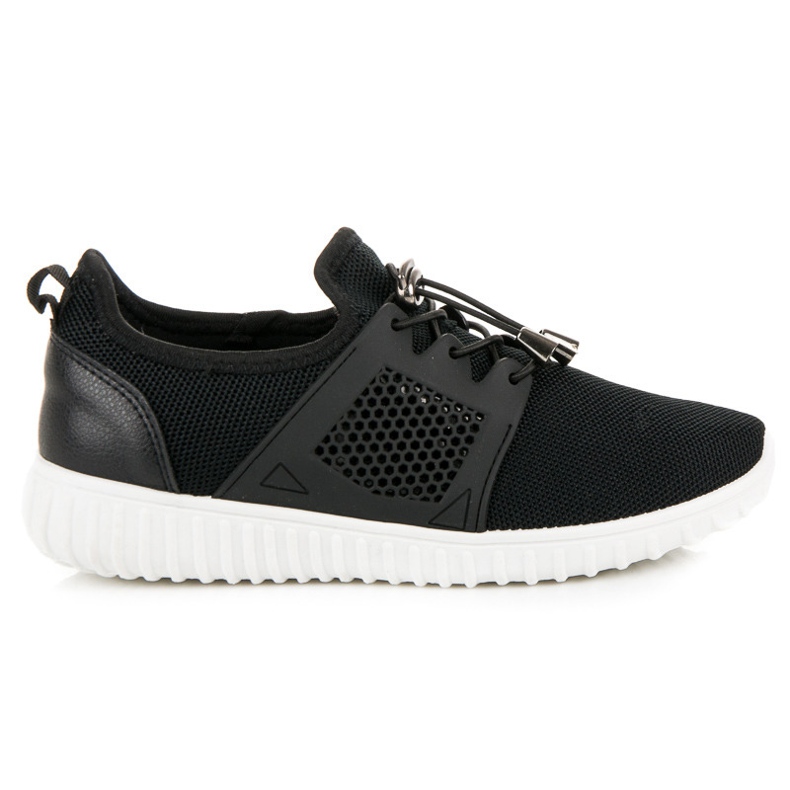 Black sneakers with a welt